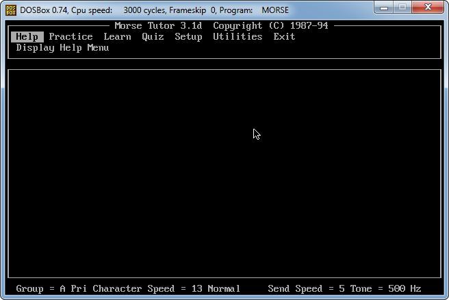 2014-09-27 22_54_49-DOSBox 0.74, Cpu speed_ 3000 cycles, Frameskip 0, Program_ MORSE