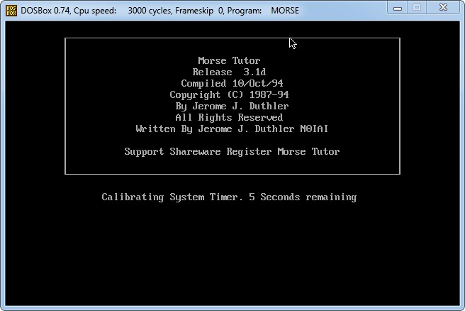 2014-09-27 22_56_47-DOSBox 0.74, Cpu speed_ 3000 cycles, Frameskip 0, Program_ MORSE