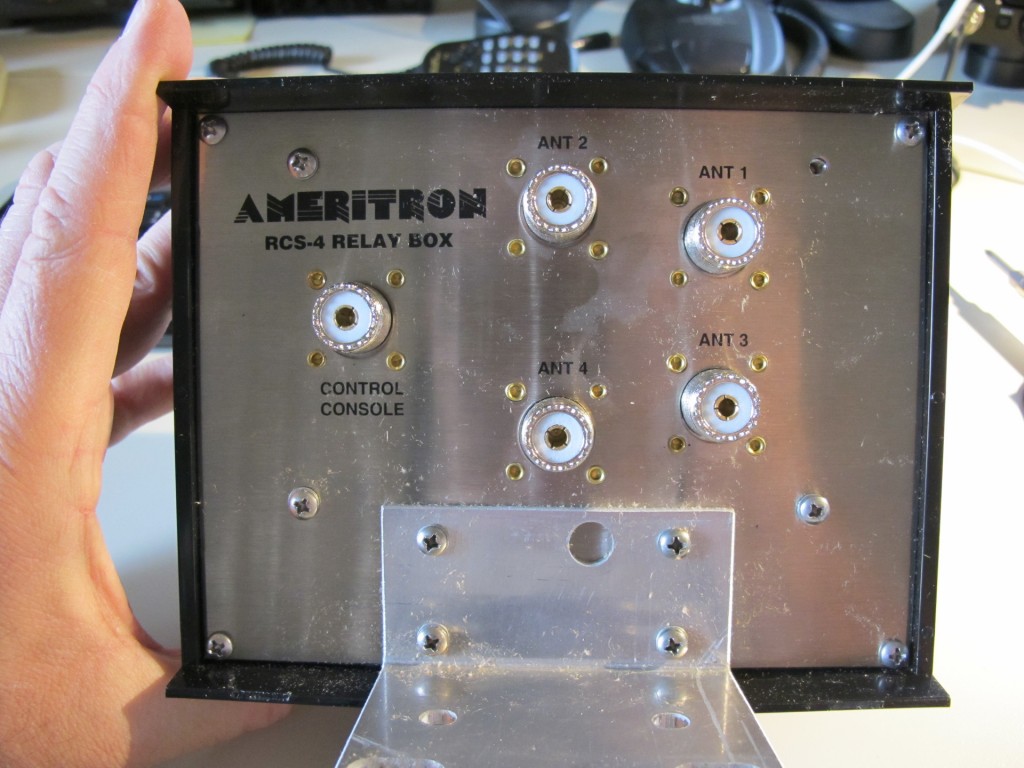 Bottom view of the Ameritron RCS-4 remote box